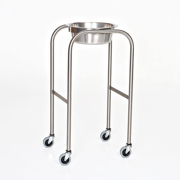 Midcentral Medical SS Single Bowl Ring Stand without Shelf MCM1000
